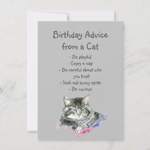 Carte Conseil d'anniversaire d'un Humour animal amusant