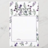 Carte conseil de mariée Fleur sauvage de couleur d (Devant)