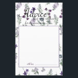 Carte conseil de mariée Fleur sauvage de couleur d<br><div class="desc">Beaux Fleurs sauvages d'aquarelle de verts doux et de lavande et de purples. Coordination florale sur le dos. Les articles correspondants pour compléter votre collection d'événements sont disponibles dans notre boutique Zazzle!</div>