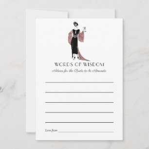 Carte Conseil Dégustation de vin Rose Gold et Blush Shower de ma