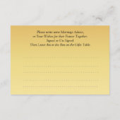 Carte Conseil Demande de conseils de mariage -  (Dos)