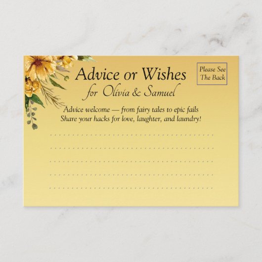 Carte Conseil Demande d'indices de mariage -  (Devant)