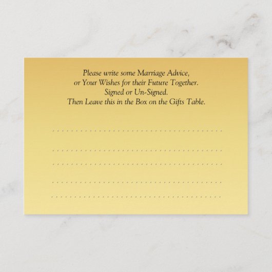 Carte Conseil Demande d'indices de mariage -  (Dos)