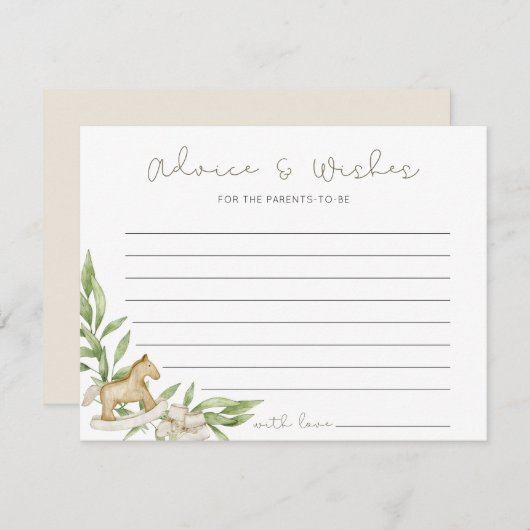 Carte Conseil Des conseils rustiques neutres pour les femmes sou (Devant / Derrière)