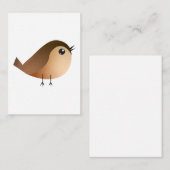 Carte Conseil Dessin d'Oiseau de Bruant (Devant / Derrière)
