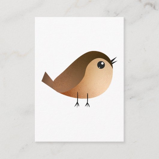 Carte Conseil Dessin d'Oiseau de Bruant (Devant)