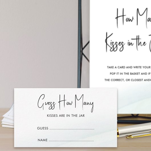 Carte Conseil Devinez combien de Fête des mariées de lavage vert