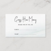 Carte Conseil Devinez combien de Fête des mariées de lavage vert (Devant)