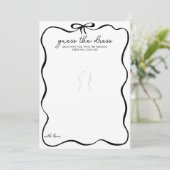 Carte Conseil Devinez la robe Black Bow Bridal Shower (Debout devant)