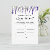 Carte Conseil Double Côté - Jeux de Fête des mariées Quel âge |  (Debout devant)