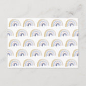 Carte Conseil Douce Fête de Naissance Arc-en-Ciel Aquarelle Bleu (Dos)
