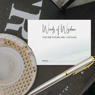 Carte Conseil Douche Mariage Soft Green Words of Wisdom