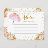 Carte conseil Douches d'avril Apporter des fleurs  (Devant / Derrière)