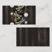 Carte Conseil Dragonflies de Steampunk sur arrière - plan rayé b (Devant / Derrière)