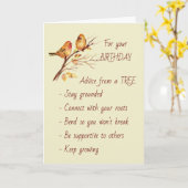 Carte Conseil d'un arbre Citation inspirationnelle ANNIV (Fleur jaune)