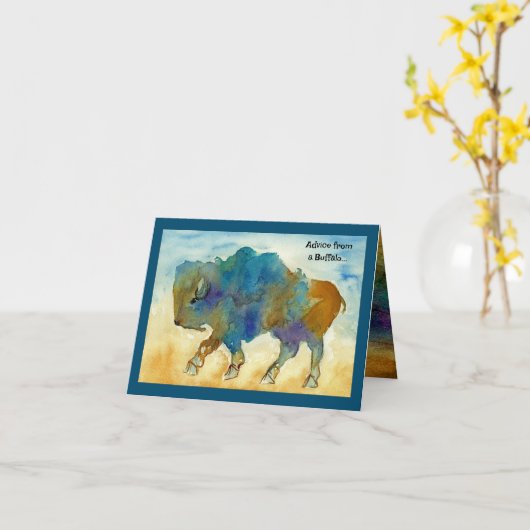 Carte Conseil d'un Buffalo (Fleur jaune)