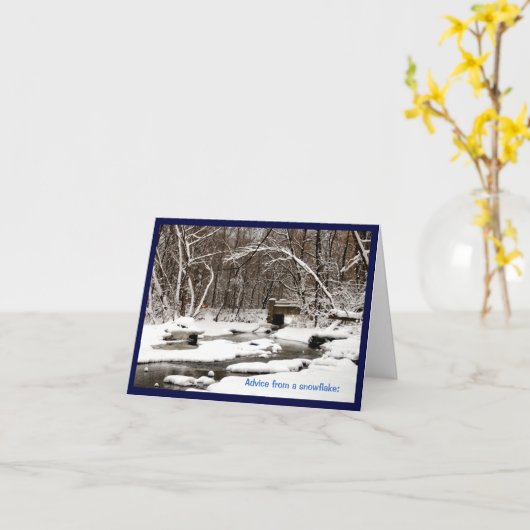 Carte Conseil d'un flocon de neige (Fleur jaune)