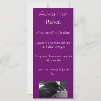 Carte Conseil d'un signet de Raven Spirit