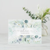 Carte Conseil Dusty Blue Sage Green Eucalyptus Botaniques (Debout devant)