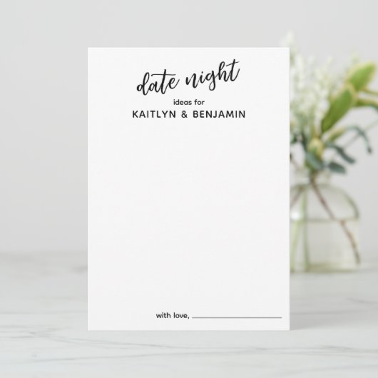 Carte Conseil Écriture manuscrite décontractée Typographie Date  (Debout devant)