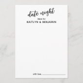 Carte Conseil Écriture manuscrite décontractée Typographie Date  (Devant)