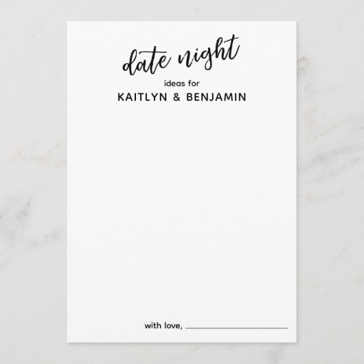 Carte Conseil Écriture manuscrite décontractée Typographie Date  (Devant)