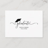 Carte Conseil Écriture moderne Diplômé (Devant)