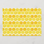 Carte Conseil Elegant Bee and Honeycomb Baby shower Conseils (Dos)