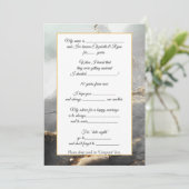 Carte Conseil Elégant Black Gold Moderne Mariage Conseils Commen (Debout devant)