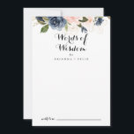 Carte Conseil Élégant hiver Floral Mariage Paroles de sagesse<br><div class="desc">Cette élégante carte de conseil à fleurs hivernales mariage est parfaite pour un mariage moderne. Le design présente de belles peintes à la main bleu foncé, bleu, bleu marine, rose, rousse, fleurs d'or et feuillage vert, entassés dans d'élégants bouquets. Ces cartes sont parfaites pour un mariage, une douche nuptiale, un...</div>