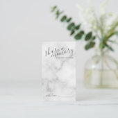 Carte Conseil Élégant Mariage de script en marbre 'Share a Memor (Debout devant)