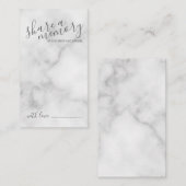 Carte Conseil Élégant Mariage de script en marbre 'Share a Memor (Devant / Derrière)