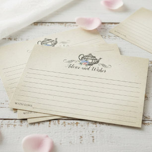 Carte Conseil Elégante Tea Party Vintage