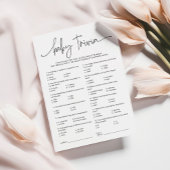 Carte Conseil EMERY Whimsical Baby Trivia Baby shower Game Card
