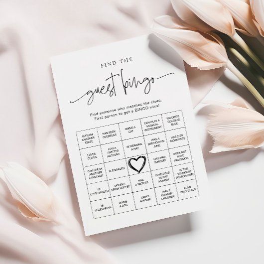 Carte Conseil EMERY Whimsical Trouver l'invité Bingo Game Card