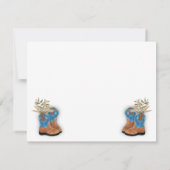 Carte conseil en bois foncé Little Cowboy Bootie (Dos)
