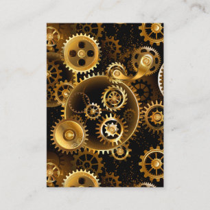 Carte Conseil Engrenages en laiton Steampunk sans couture