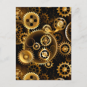 Carte Conseil Engrenages en laiton Steampunk sans soudure