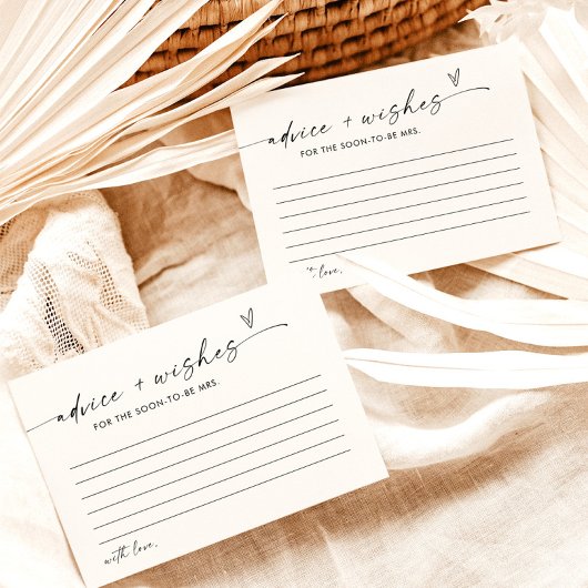 Carte conseil et souhaits de Fête des mariées, min