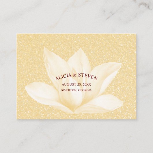 Carte Conseil Ethereal Champagne Magnolia, Mariage (Dos)