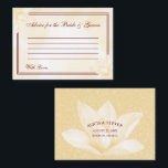 Carte Conseil Ethereal Champagne Magnolia, Mariage<br><div class="desc">Carte de conseil mariage présentant une fleur délicate de magnolia en ivoire sur un arrière - plan floral abstrait dans la même teinte avec le titre : "Conseil pour la mariée et la mariée" dans un élégant script de calligraphie, entouré de deux bordures minces. Sur le côté arrière sont vos...</div>