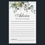 Carte conseil Eucalyptus<br><div class="desc">Carte de conseil élégante pour vos invités.</div>