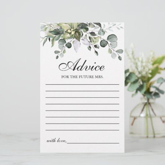 Carte conseil Eucalyptus (Debout devant)