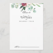 Carte Conseil Eucalyptus Floral Mariage contemporain (Devant)