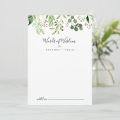 Carte Conseil Eucalyptus Simple Floral Mariage Mots de sagesse (Debout devant)