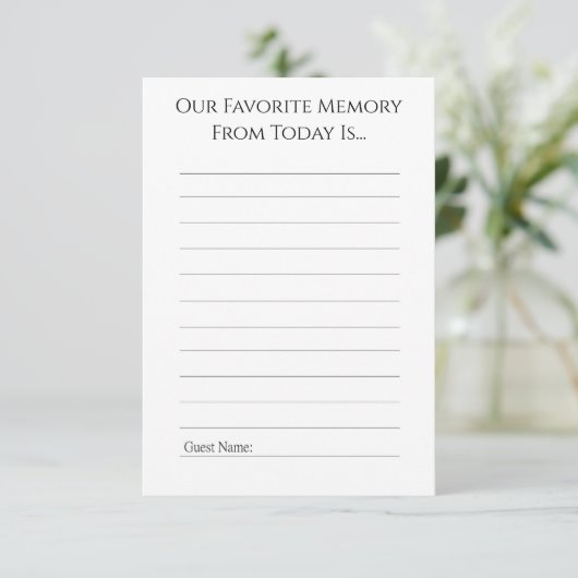 Carte Conseil Favorite Memory From Today Advice Card (Debout devant)