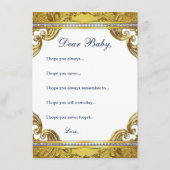 Carte Conseil Fête de Bébé pour un Petit Prince (Dos)