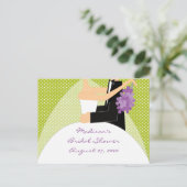 Carte conseil Fête des mariées de mariée (Debout devant)