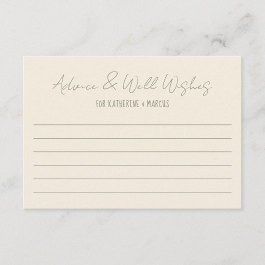 Carte Conseil Fête des mariées de script de script de griffes à (Devant)