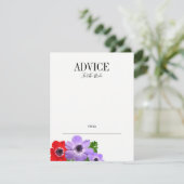 Carte conseil Fête des mariées florale Aquarelle (Debout devant)